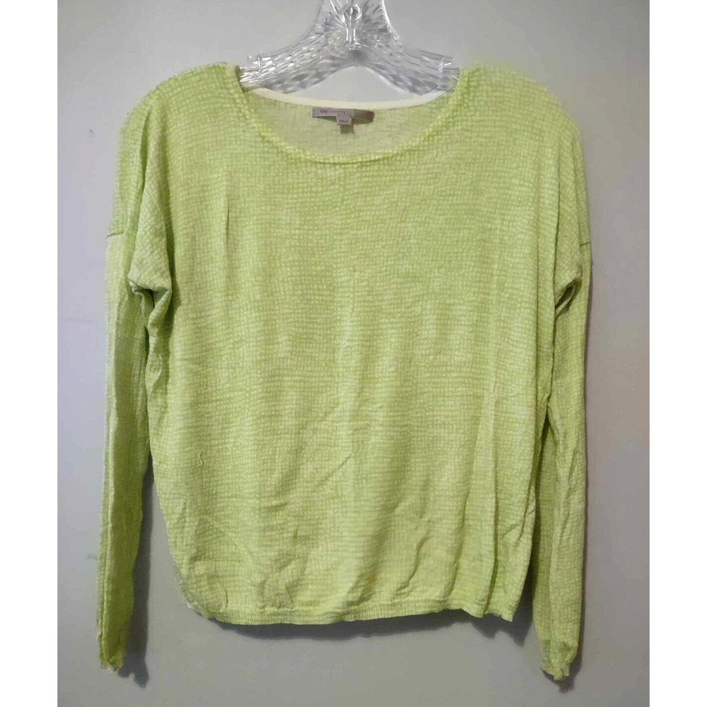 GAP | Women's Lime Green Long Sleeve Lightweight Top Size Petite Small